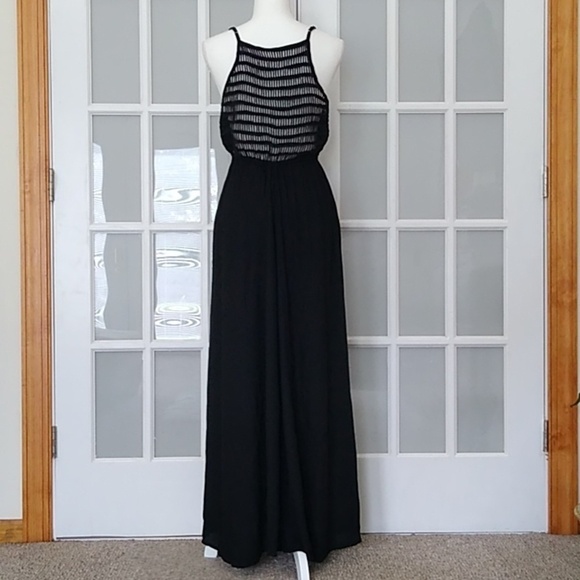 NEW Tiare Hawaii Spaghetti Strap Lattice Crochet Back Maxi Dress - One Size - Picture 4 of 15